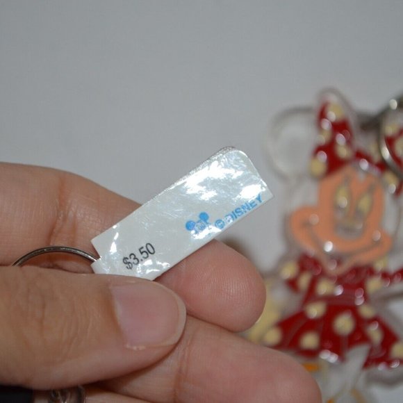 Vintage Mickey & Minnie Mouse Acrylic Plastic Keychains Disney Collectibles - Picture 4 of 4